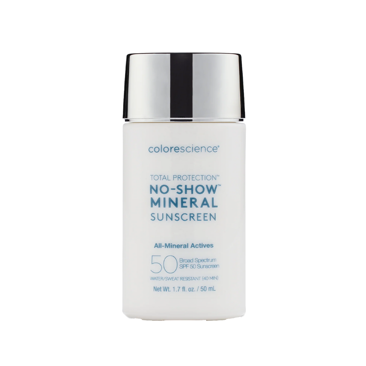 Colorescience sunscreen bottle on a white background