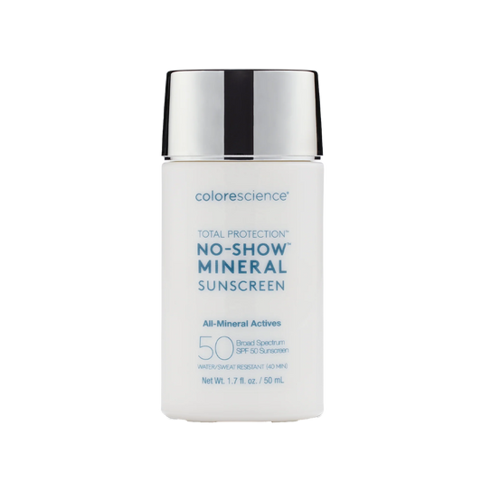 Colorescience sunscreen bottle on a white background