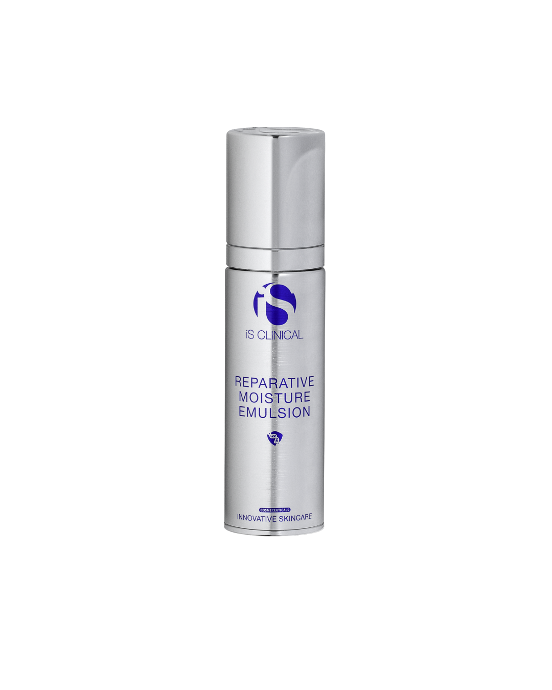 Skincare emulsion bottle labeled 'IS Clinical' on a white background